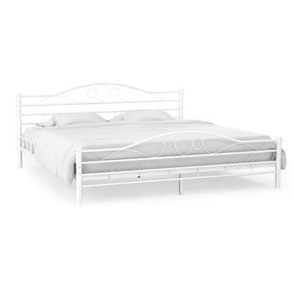 Bed Frame Without Mattress Metal 153X203 Cm Queen