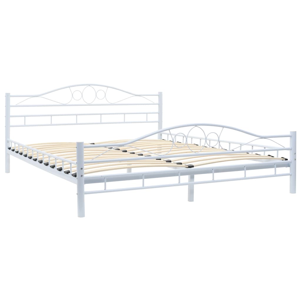 Bed Frame Without Mattress Metal 153X203 Cm Queen