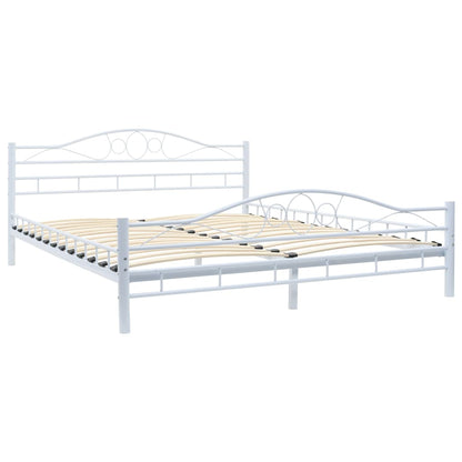 Bed Frame Without Mattress Metal 153X203 Cm Queen