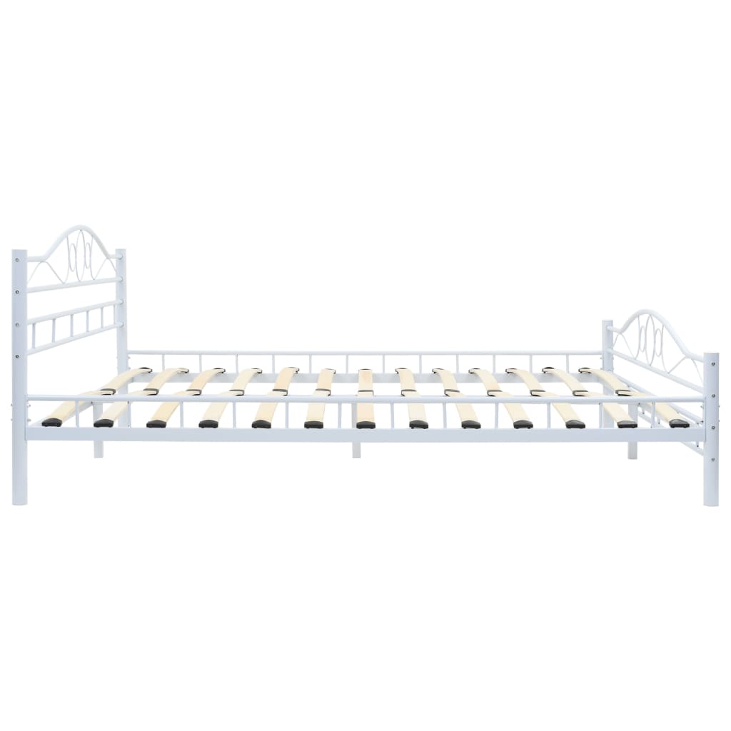 Bed Frame Without Mattress Metal 153X203 Cm Queen