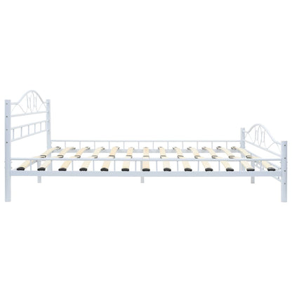 Bed Frame Without Mattress Metal 153X203 Cm Queen
