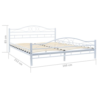 Bed Frame Without Mattress Metal 153X203 Cm Queen