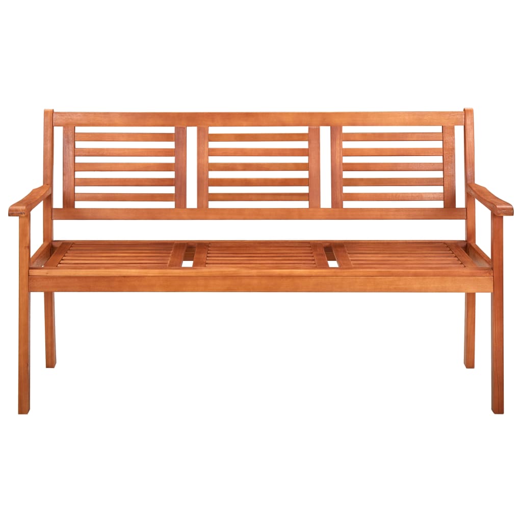 3-Seater Garden Bench 150 Cm Solid Eucalyptus Wood