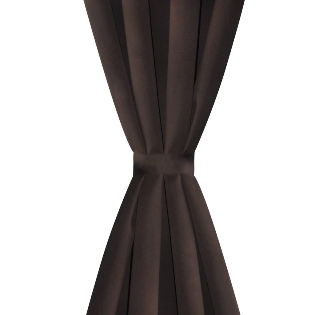 2 Pcs Blackout Curtains With Metal Rings