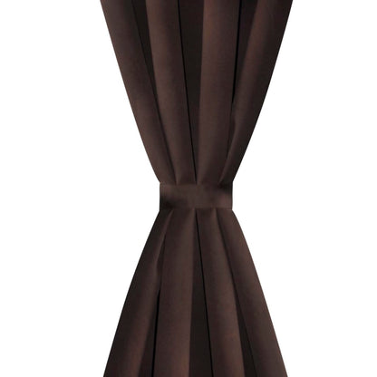 2 Pcs Blackout Curtains With Metal Rings