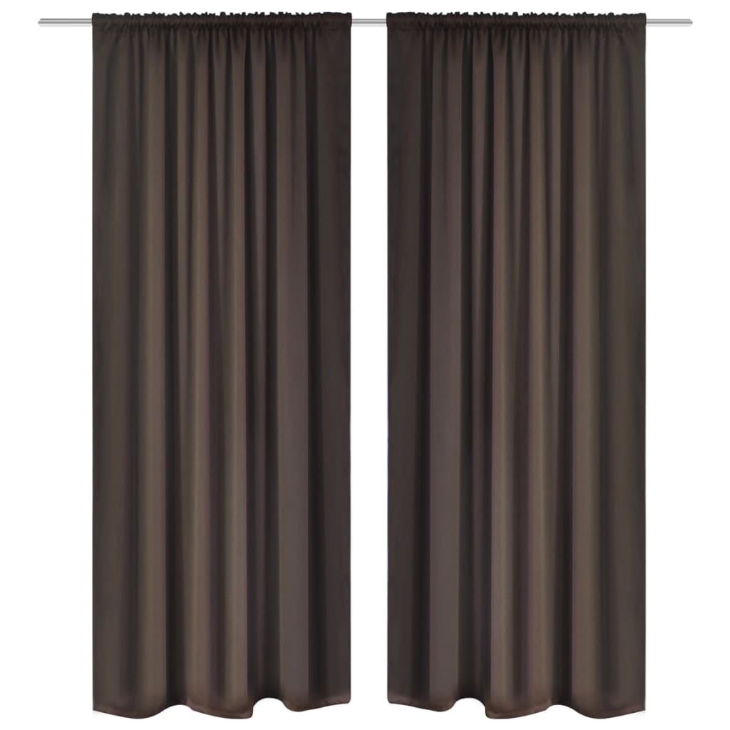 2 Pcs Slot-Headed Blackout Curtains