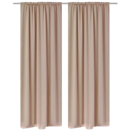 2 Pcs Slot-Headed Blackout Curtains