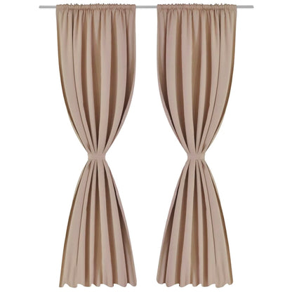 2 Pcs Slot-Headed Blackout Curtains