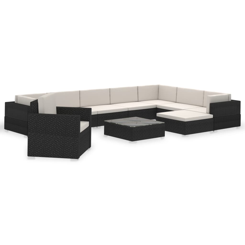 12 Piece Garden Lounge Set With Cushions Poly Rattan