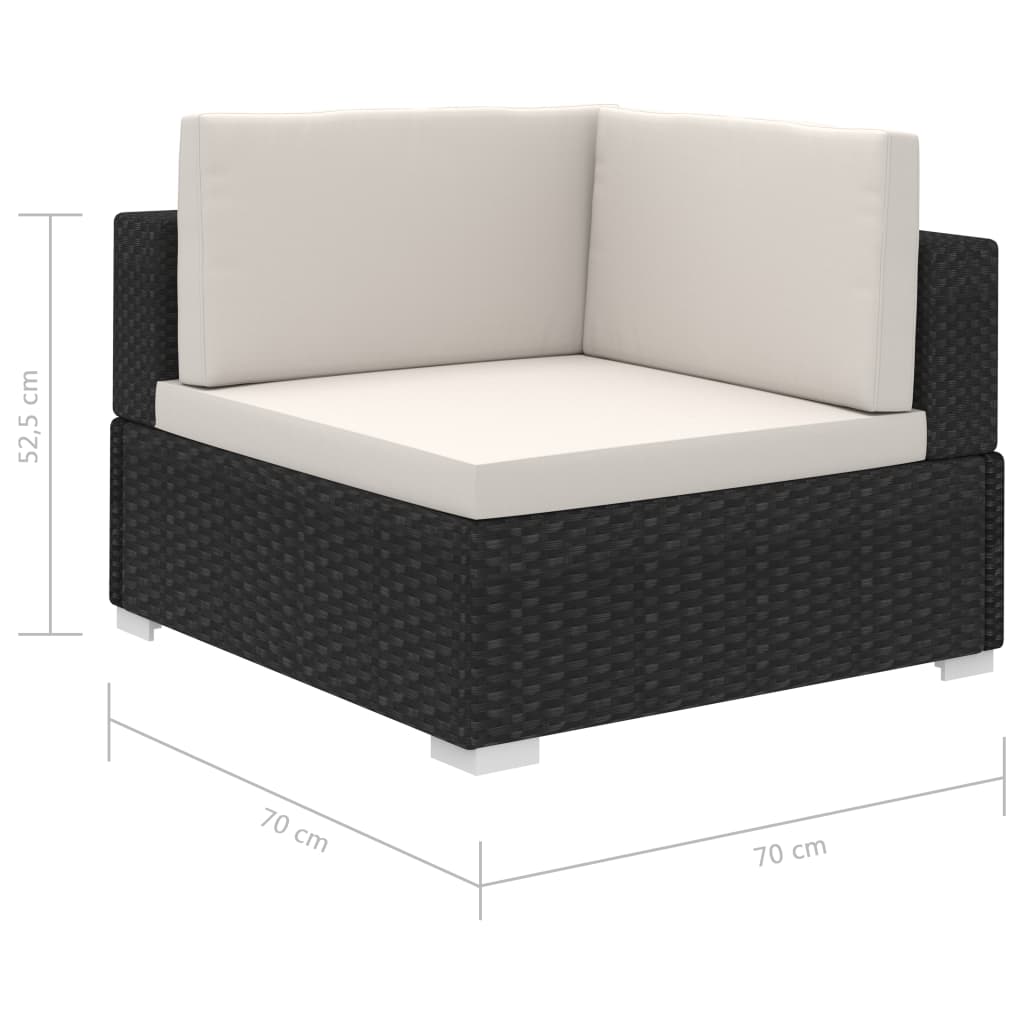 12 Piece Garden Lounge Set With Cushions Poly Rattan