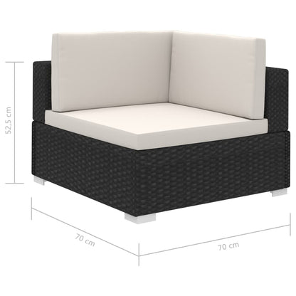 12 Piece Garden Lounge Set With Cushions Poly Rattan