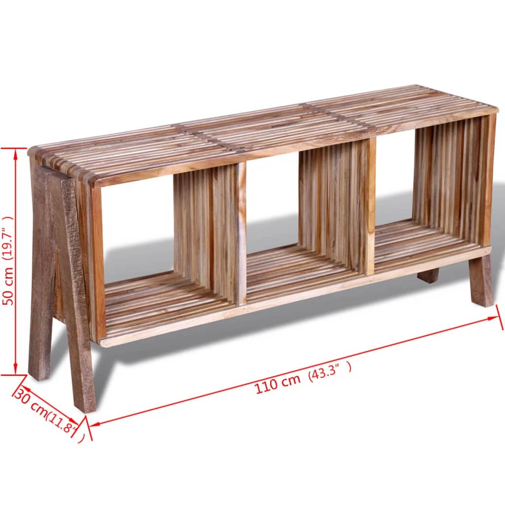 Tv Cabinet With 3 Shelves Stackable Reclaimed Teak