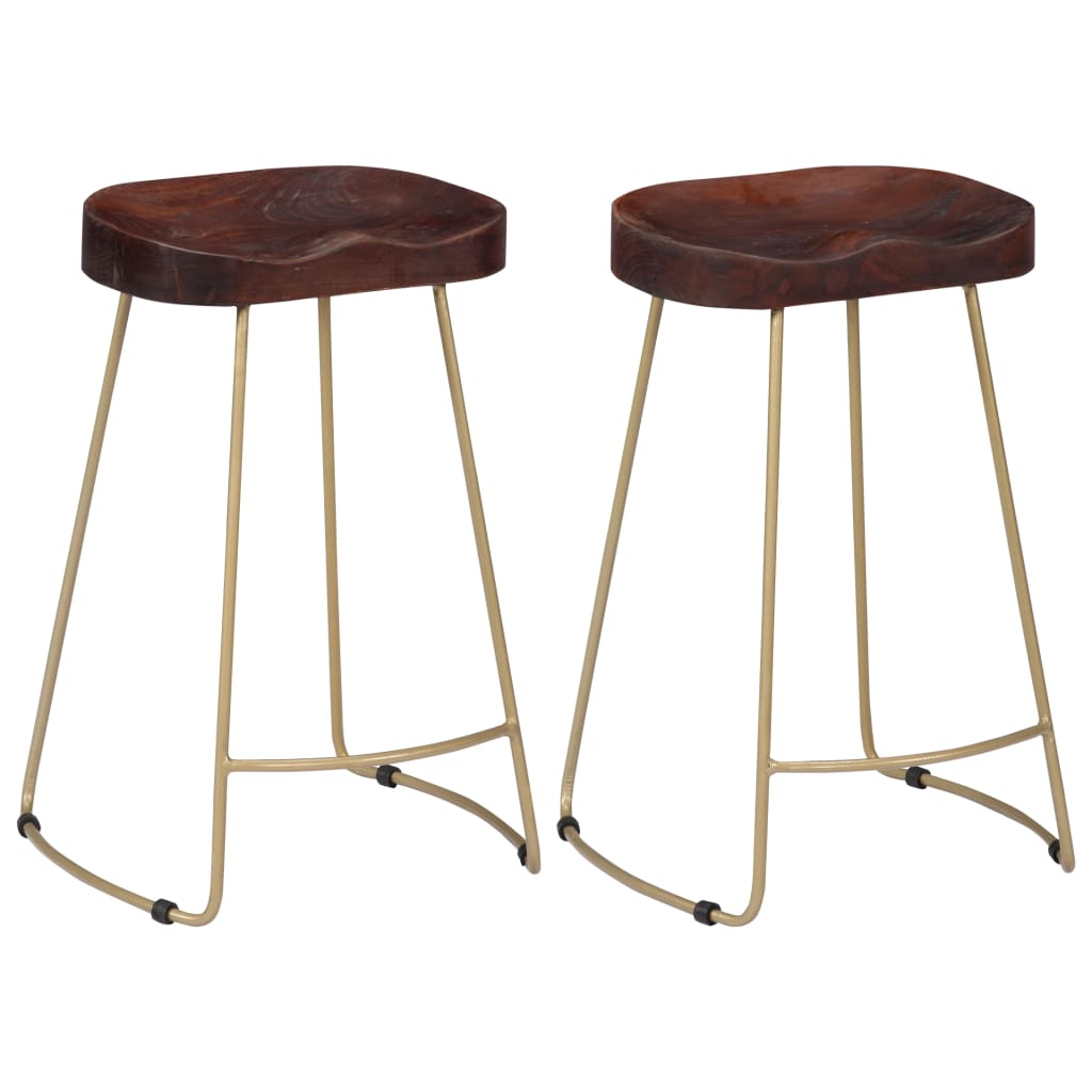 Gavin Bar Stools 2 Pcs 50X40X78 Cm Solid Wood Mango