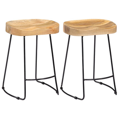 Gavin Bar Stools 2 Pcs 50X40X78 Cm Solid Wood Mango