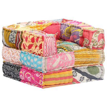 2-Seater Modular Pouffe Fabric