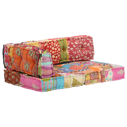 2-Seater Modular Pouffe Fabric