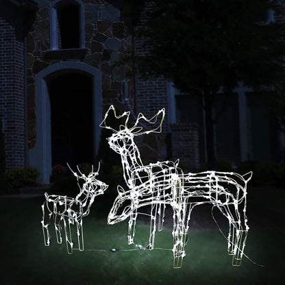 3 Piece Christmas Light Display Reindeers 229 Leds