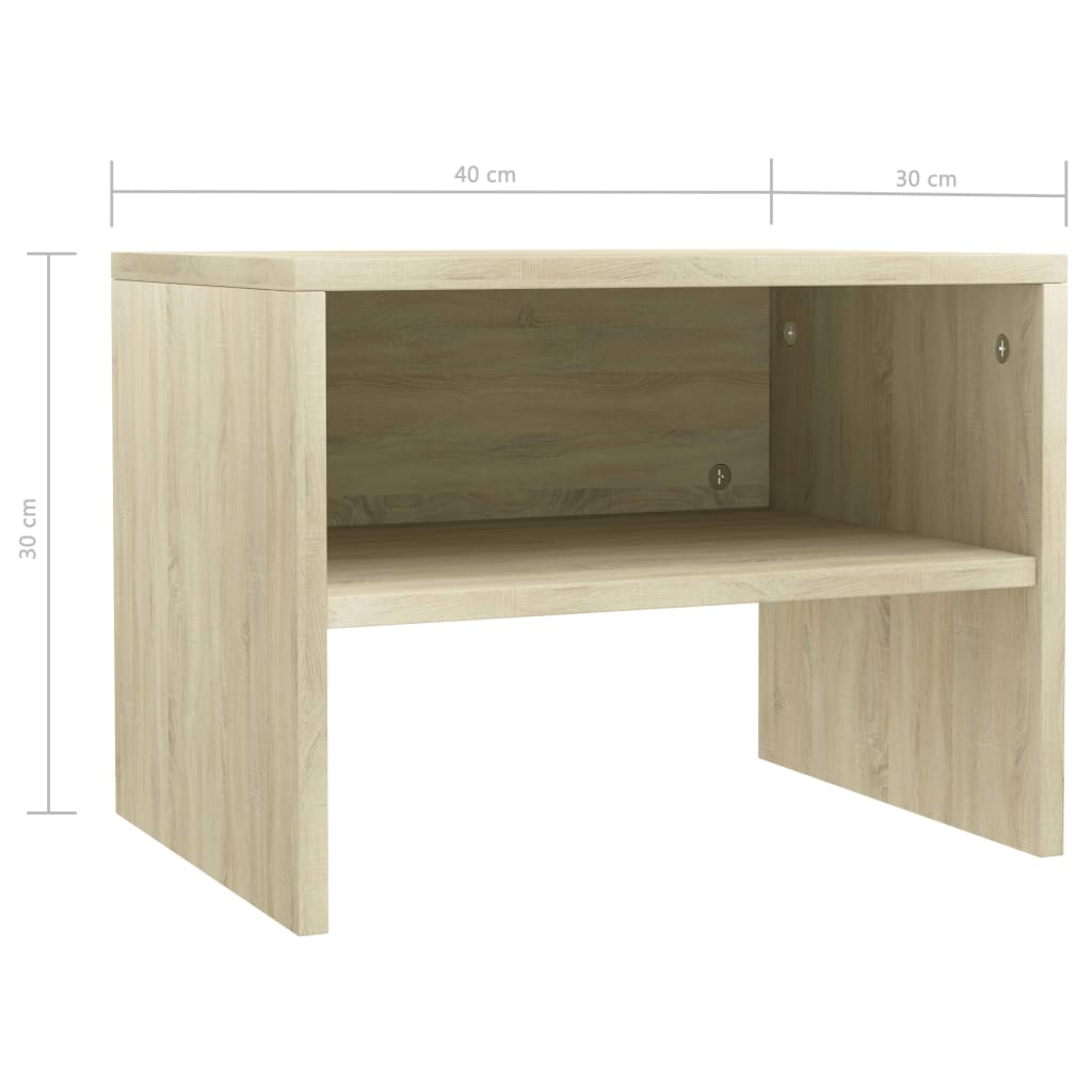 Bedside Cabinets 2 Pcs 40X30X30 Cm Engineered Wood