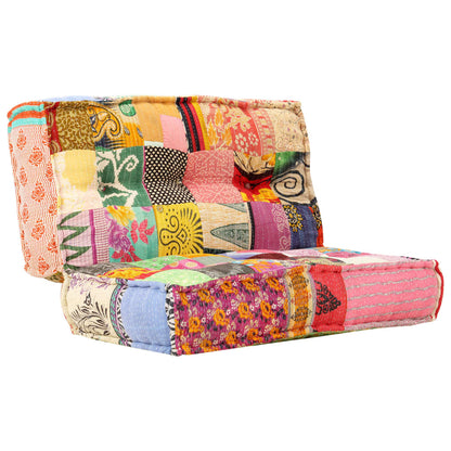 2-Seater Modular Pouffe Fabric