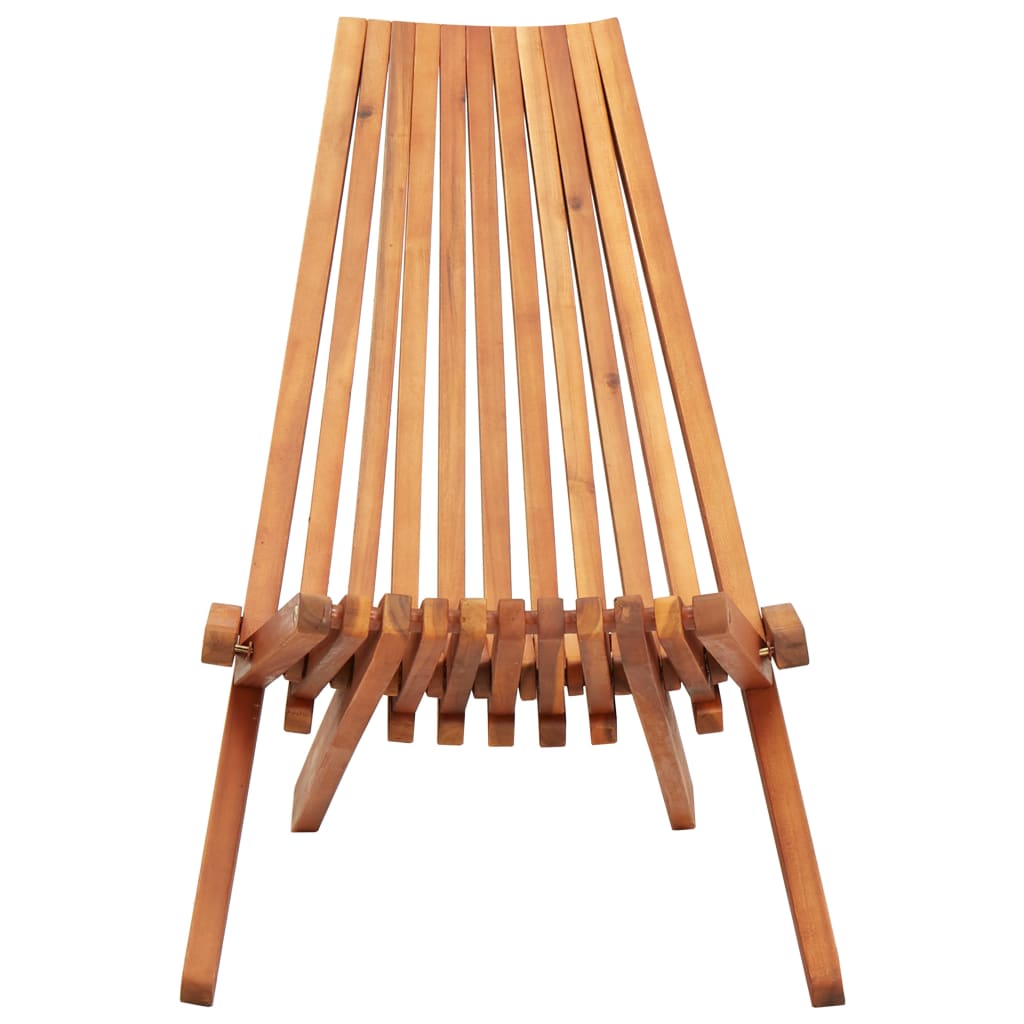 Folding Outdoor Lounge Chairs 2 Pcs Solid Acacia Wood