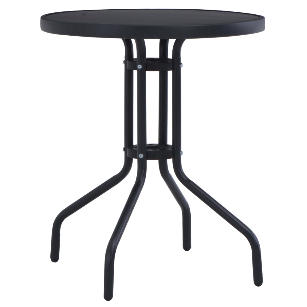 Garden Table 80 Cm Steel And Glass