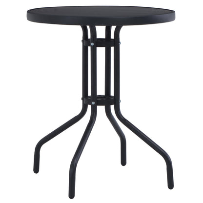 Garden Table 80 Cm Steel And Glass