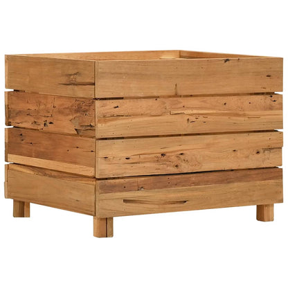 Raised Bed Recycled Teak Wood And Steel