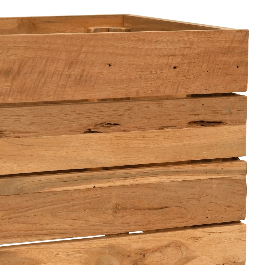 Raised Bed Recycled Teak Wood And Steel