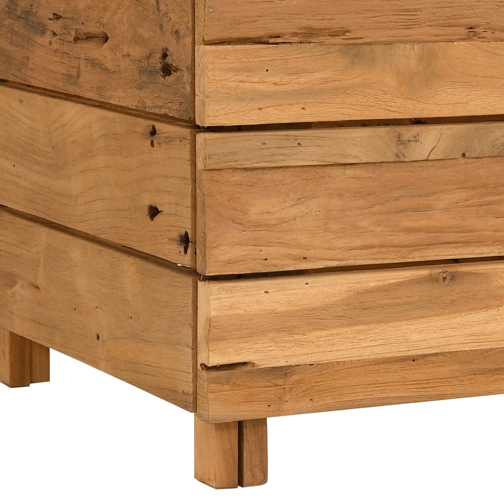 Raised Bed Recycled Teak Wood And Steel