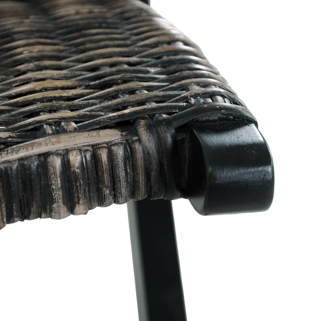 Relaxing Chair Natural Kubu Rattan And Solid Mahogany Wood