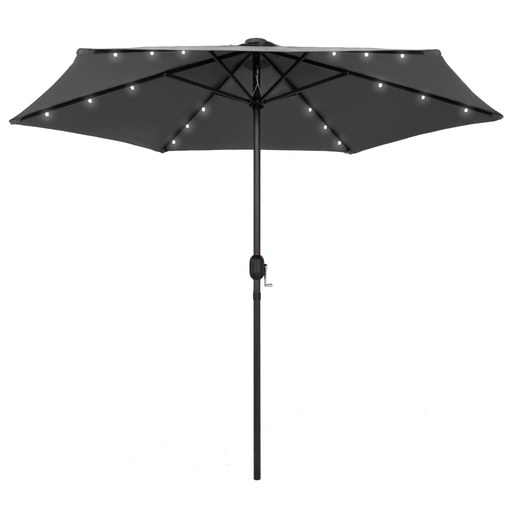 Garden Parasol With Led Lights&Aluminium Pole 270 Cm