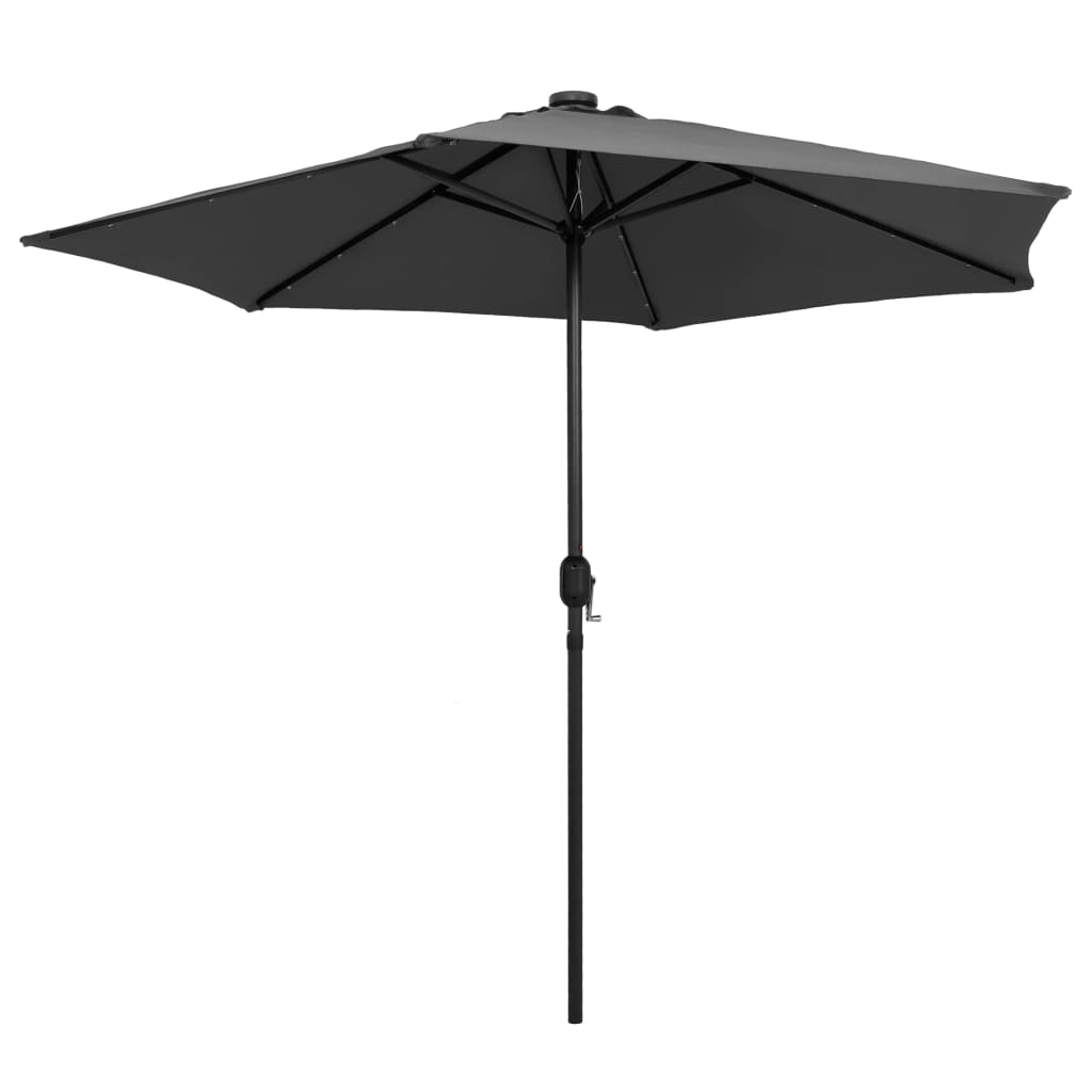 Garden Parasol With Led Lights&Aluminium Pole 270 Cm