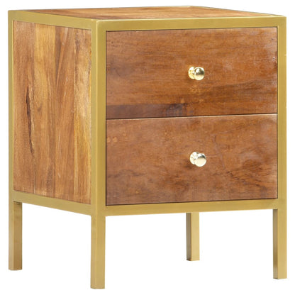 Bedside Cabinet 40X35X50 Cm Solid Mango Wood