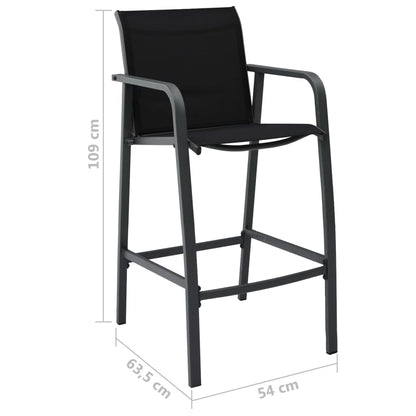 Garden Bar Chairs 4 Pcs Textilene