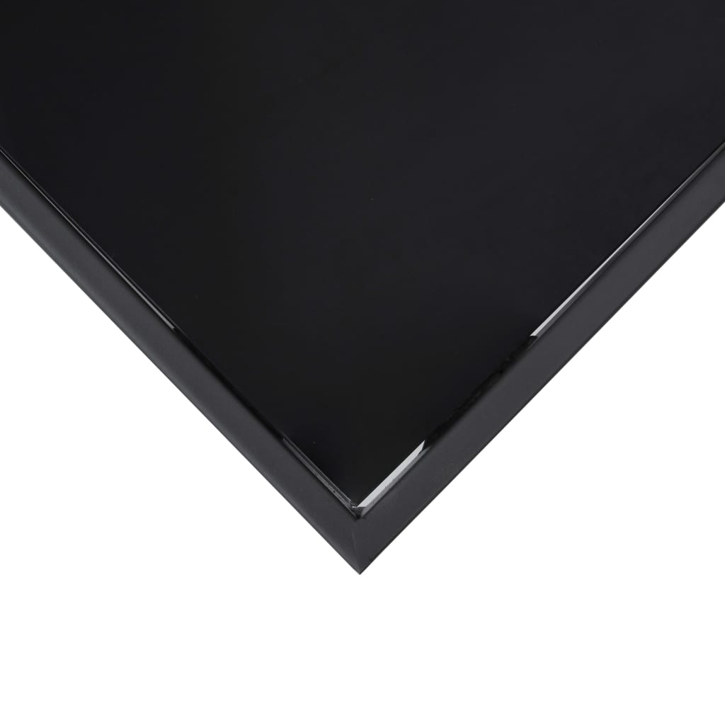 Garden Bar Table Black Tempered Glass