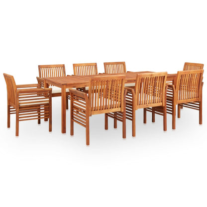 7 Piece Outdoor Dining Set With Cushions Solid Wood Acacia