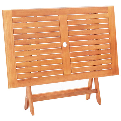 5 Piece Outdoor Dining Set Solid Eucalyptus Wood