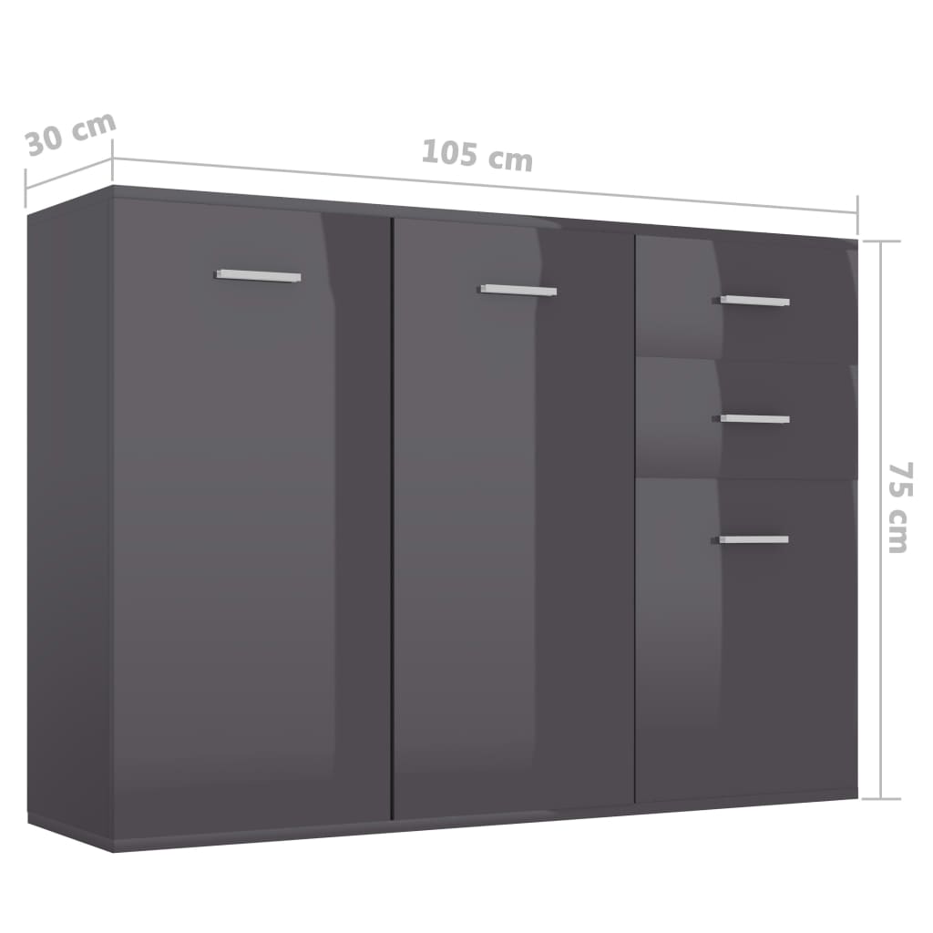 Sideboard 105X30X75 Cm Engineered Wood