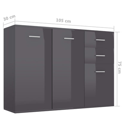 Sideboard 105X30X75 Cm Engineered Wood