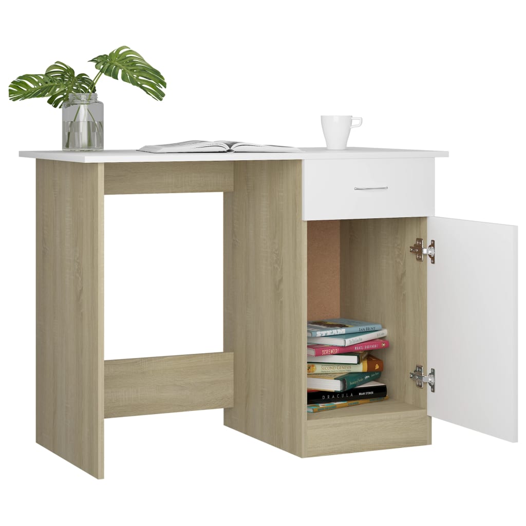Desk 100X50X76 Cm Engineered Wood