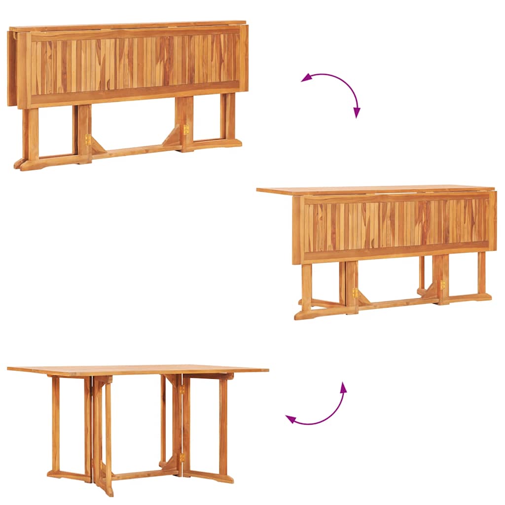 Folding Butterfly Garden Table 150X90X75 Cm Solid Teak Wood