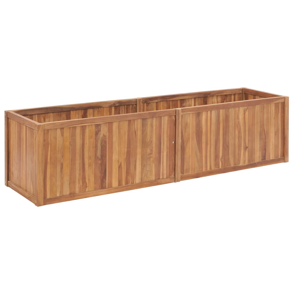 Raised Bed Solid Wood Teak