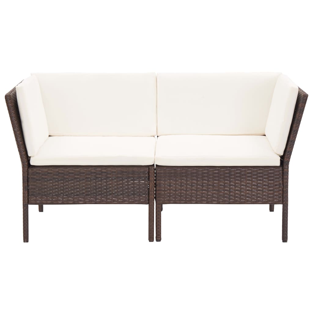 6 Piece Garden Lounge Set With Cushions Poly Rattan