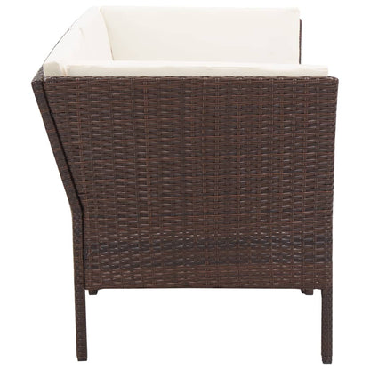 6 Piece Garden Lounge Set With Cushions Poly Rattan