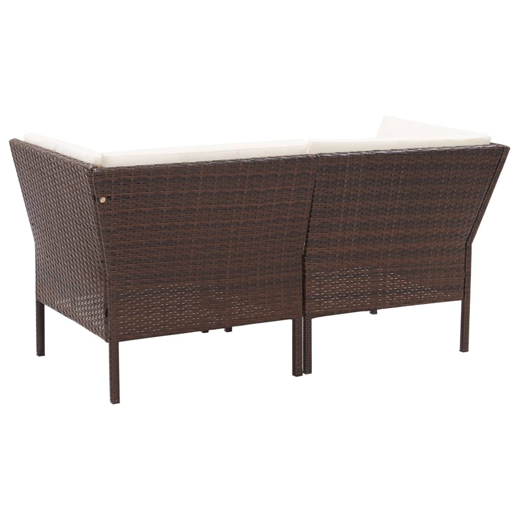 6 Piece Garden Lounge Set With Cushions Poly Rattan