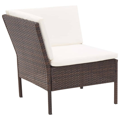 6 Piece Garden Lounge Set With Cushions Poly Rattan