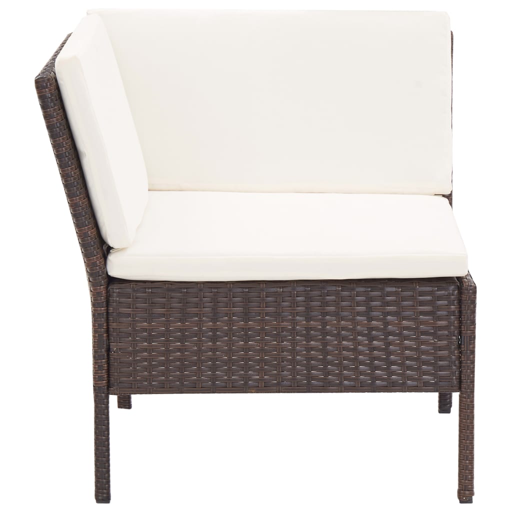 6 Piece Garden Lounge Set With Cushions Poly Rattan