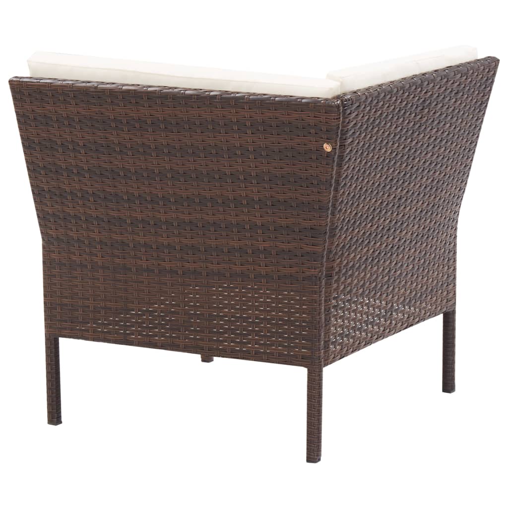 6 Piece Garden Lounge Set With Cushions Poly Rattan