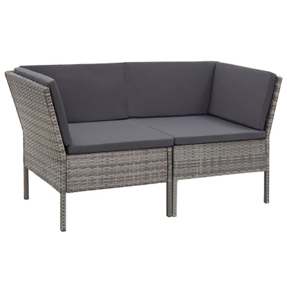 8 Piece Garden Lounge Set With Cushions Poly Rattan