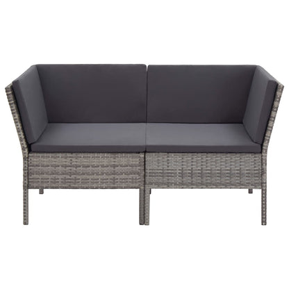 8 Piece Garden Lounge Set With Cushions Poly Rattan